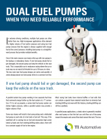 Technical Article - Dual Pumps